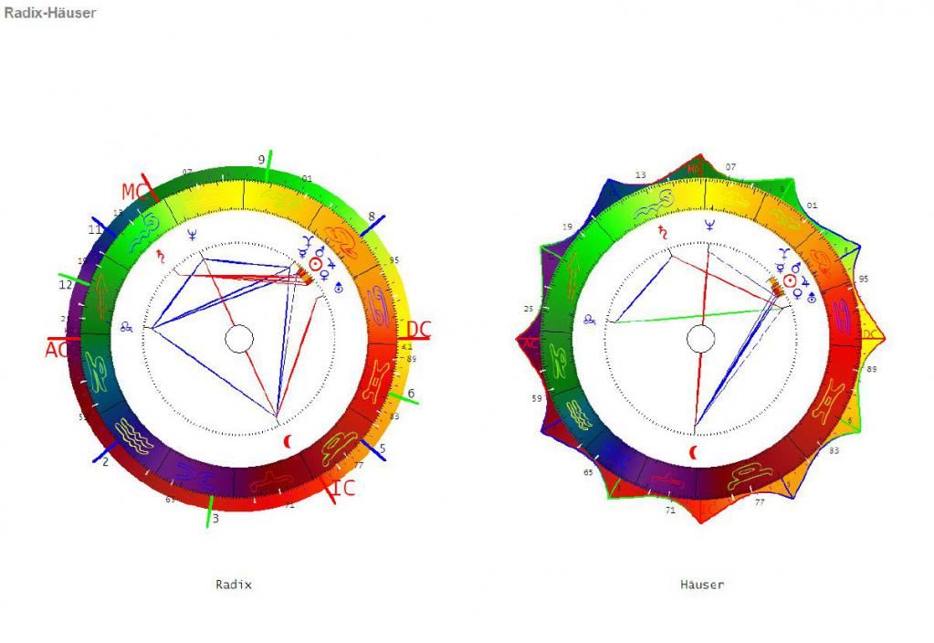 Radix und Häuserhoroskop Michael Huber
